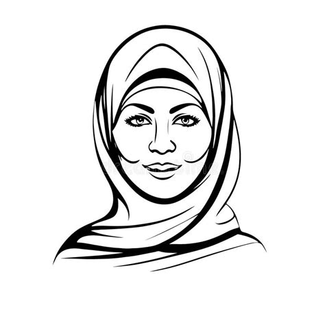 Fantastical Lovely Vector Art Muslim Woman Logo Stock Vector - Illustration of fashion, islam ...