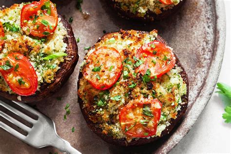 Stuffed Portobello Mushrooms Recipe with Garlic Herb Butter – Easy ...