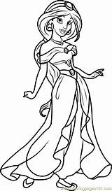 Princess Jasmine Coloring Page For Kids  Free Disney Princesses sketch template