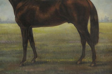 Oil Painting of Chestnut Horse, Mid-Late 20th Century | EBTH