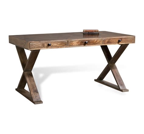 Salers Contemporary French Gray Solid Wood Writing Desk