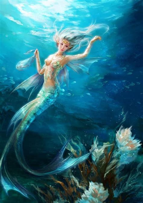 арт, русалка | Fantasy mermaids, Mermaid artwork, Mermaid art