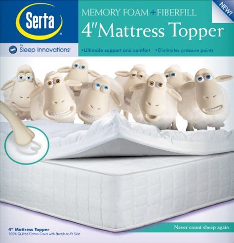 Serta 4-Inch Dual Layer Mattress Topper, Queen - mattress.news