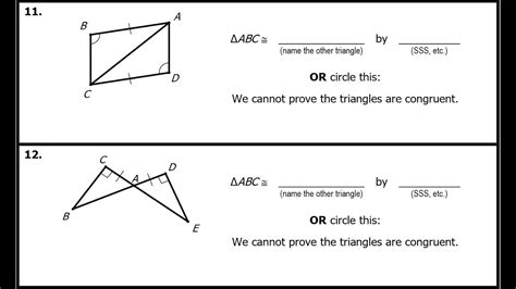 Proving Triangles Congruent By Sss And Sas