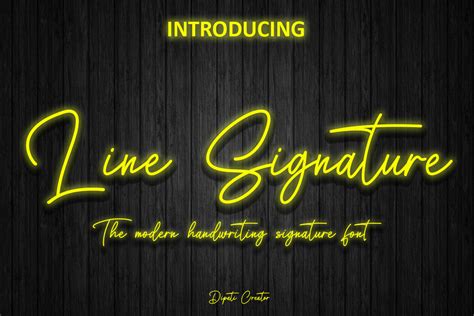 Line Signature Windows font - free for Personal