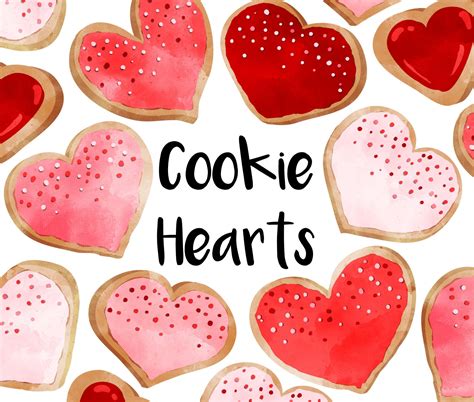 Valentine's Day Cookie Clipart, Valentine Clipart, Cookies With Sprinkles, Instant Download ...