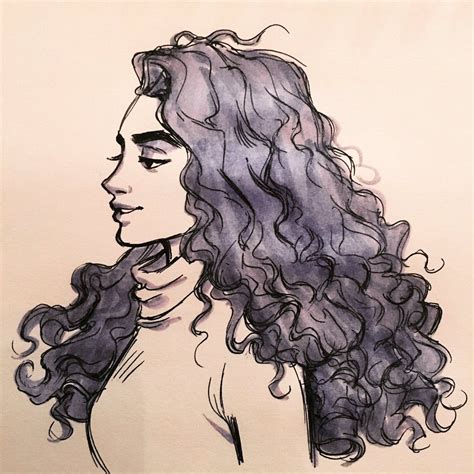 Curly Hair Drawing Inspiration