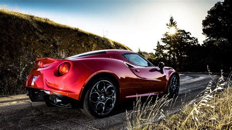 Wallpaper alfa romeo, alfa romeo 4c, red, side view hd, picture, image