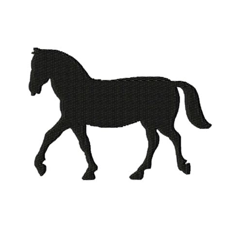 Walking Horse Silhouette Embroidery Design