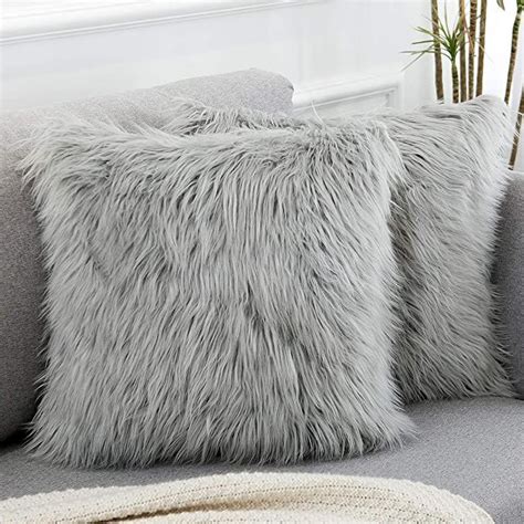 WLNUI Set of 2 Light Grey Decorative Pillow Covers New Luxury Series ...