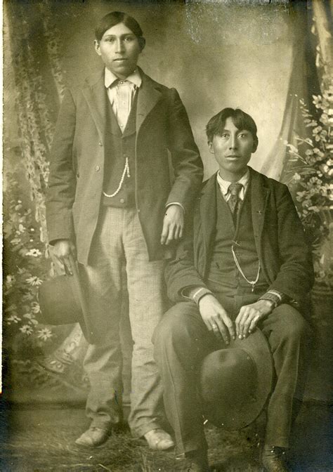 Portrait Photo of Two Cheyenne Men - The Gateway to Oklahoma History