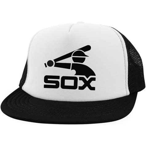 Official Chicago White Sox Epic Classic Throwback Logo District Trucker Hat with Snapback ...