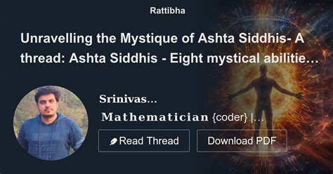 Unravelling the Mystique of Ashta Siddhis- A thread: Ashta Siddhis - Eight mystical abilities ...