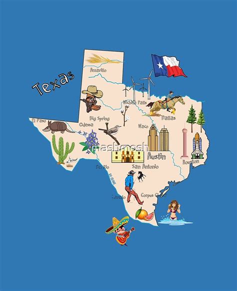 Map Of Texas Attractions - Amanda Marigold