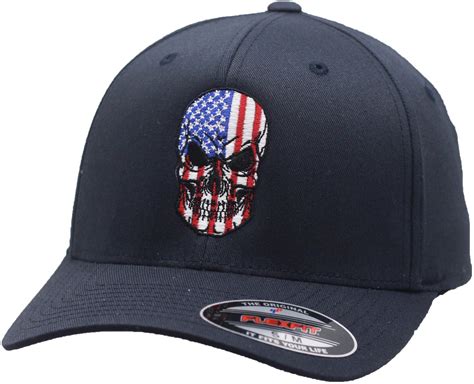 American Flag Enforcer Flex Fit Hat Navy