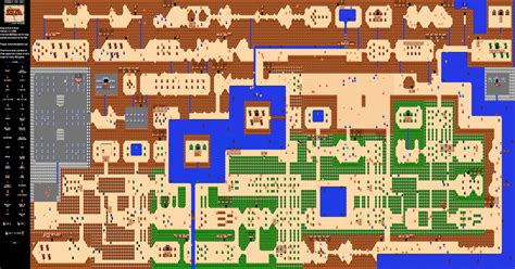 the original Legend of Zelda map : zelda