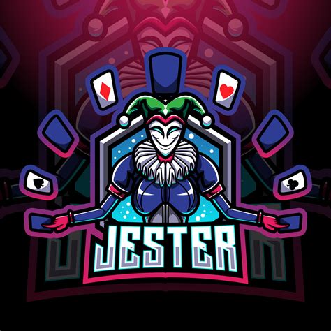 Jester esport mascot logo design By Visink | TheHungryJPEG