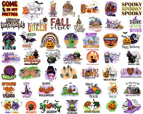 Halloween Sublimation Designs Bundle Png, Halloween Png Bundle ...