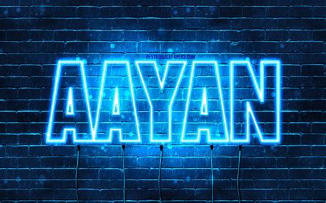 Download wallpapers Aayan, 4k, wallpapers with names, Aayan name, blue ...