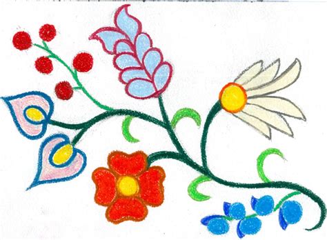 Printable Ojibwe Floral Applique Patterns