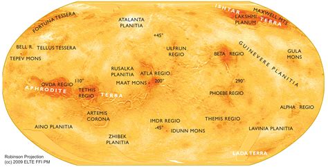 Small-scale Robinson map of Venus (2009) – Digital Museum of Planetary ...