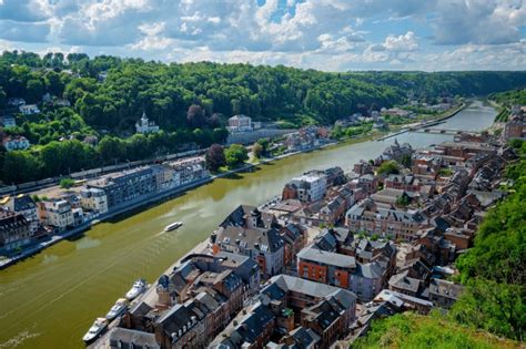 Aerial View Of Dinant Town Photo Background And Picture For Free ...