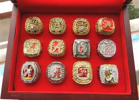 Alabama Crimson Tide Football Championship Ring Set - Punk Dark