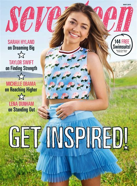 Sarah Hyland wears Spring styles for Seventeen Magazine May 2015