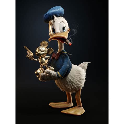 Donald Duck Smoking Cigar Canvas Art – Arthia Designs