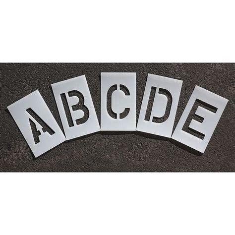 Rae Pavement Stencil, 8 in, Alphabet Kit, 1/16 STL-116-8085 | Zoro