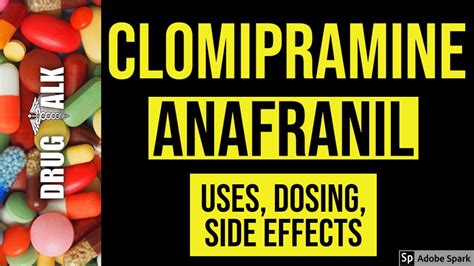 Clomipramine (Anafranil) - Uses, Dosing, Side Effects - YouTube