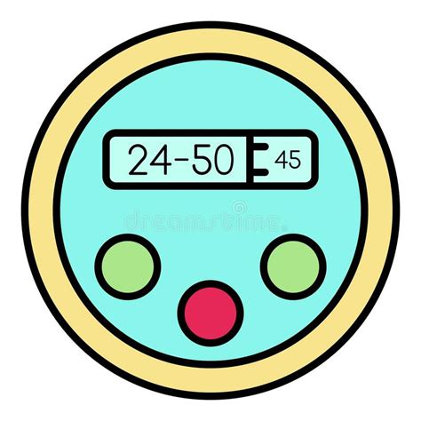 Robot Digital Clock Icon Color Outline Vector Stock Vector - Illustration of computer, paper ...