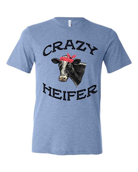 Unisex Adult Fit Funny Cow Bandana Crazy Heifer Short Sleeve T-shirt - Walmart.com - Walmart.com