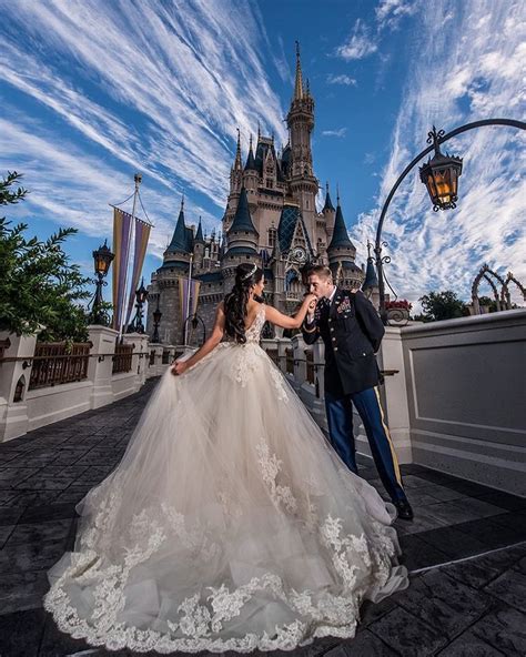 So this is what makes life divine... A stunning wedding portrait in front of Cinderella Castle ...