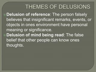 Psychological theories of delusional disorder | PPT