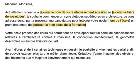 Lettre de motivation école architecture : exemple et modèle à télécharger