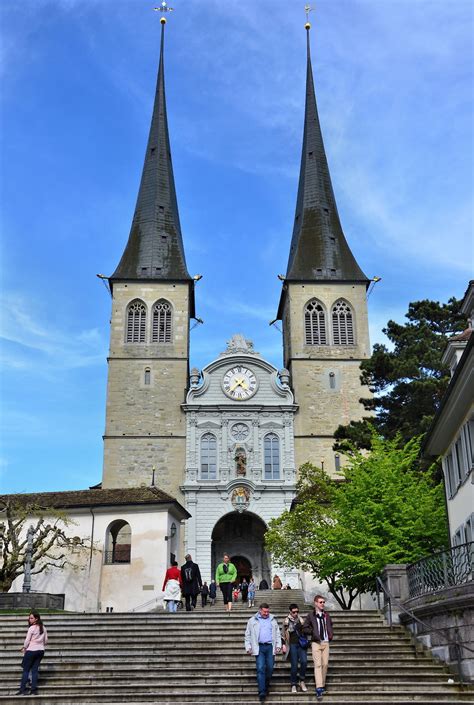 Church of St. Leodegar Façade in Lucerne, Switzerland - Encircle Photos