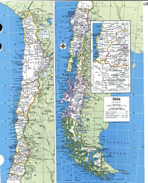 Detailed map of Chile - Map of detailed Chile (South America - Americas)