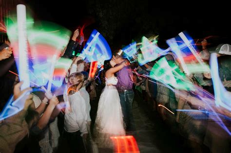 Wedding light stick, glow stick exit. Tamra Horner photography | Glow stick wedding, Wedding ...