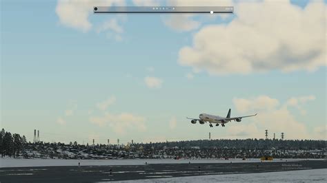 Lufthansa A340-600 landing in snowy conditions! : r/flightsim