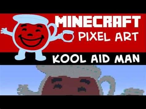 EPIC Minecraft Pixel Art- Kool Aid Man! - YouTube