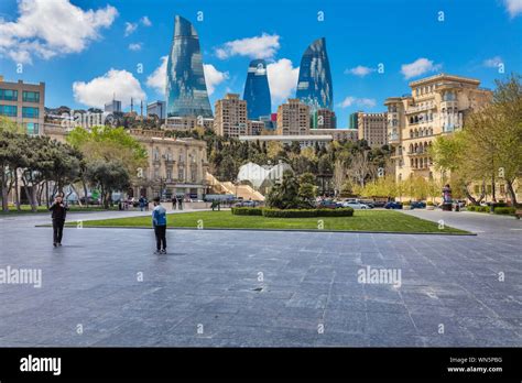 Flame Towers skyscrapers, 2013, Baku, Azerbaijan Stock Photo - Alamy