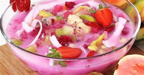 Cara Membuat Es Buah Campur Susu Spesial Segar - RESEP MAKANAN