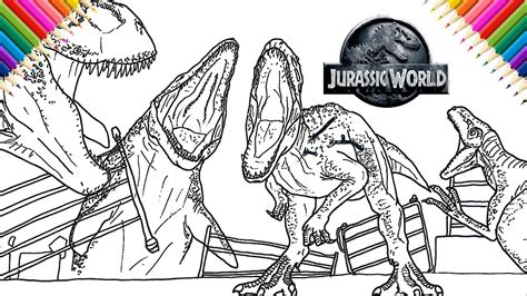 Indominus vs Mosasaurus vs Trex vs Blue Drawing | Jurassic World best ...