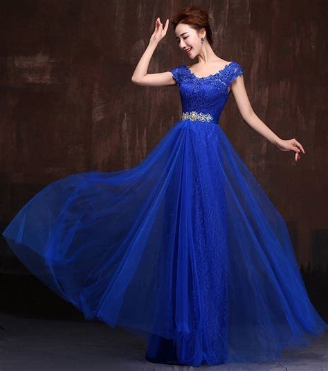 cobalt blue evening gown | Popular prom dresses, Prom party dresses, Discount prom dresses