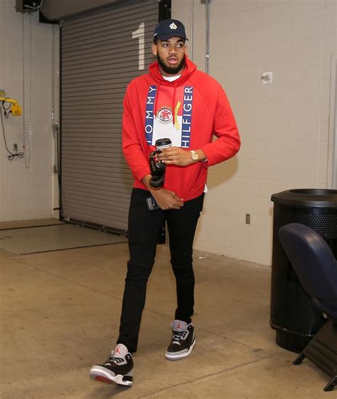 Complex Sneakers on Instagram: “@karltowns in “Black Cement” Air Jordan 3s. 📸: @david_sherman ...