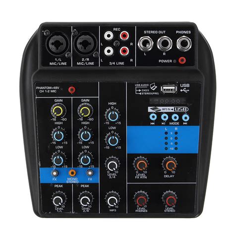 110-220v 4 channel bluetooth mini audio mixer mixing console amplifier ...