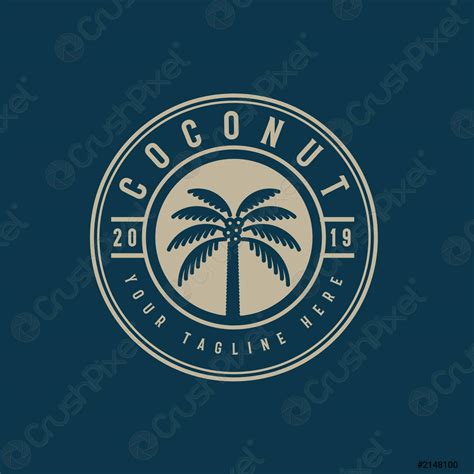 Coconut tree logo - stock vector 2148100 | Crushpixel