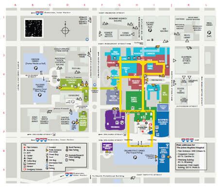 Johns Hopkins Campus Map - United States Map States District