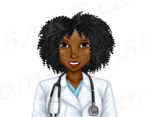 Lady Doctor Clipart Black